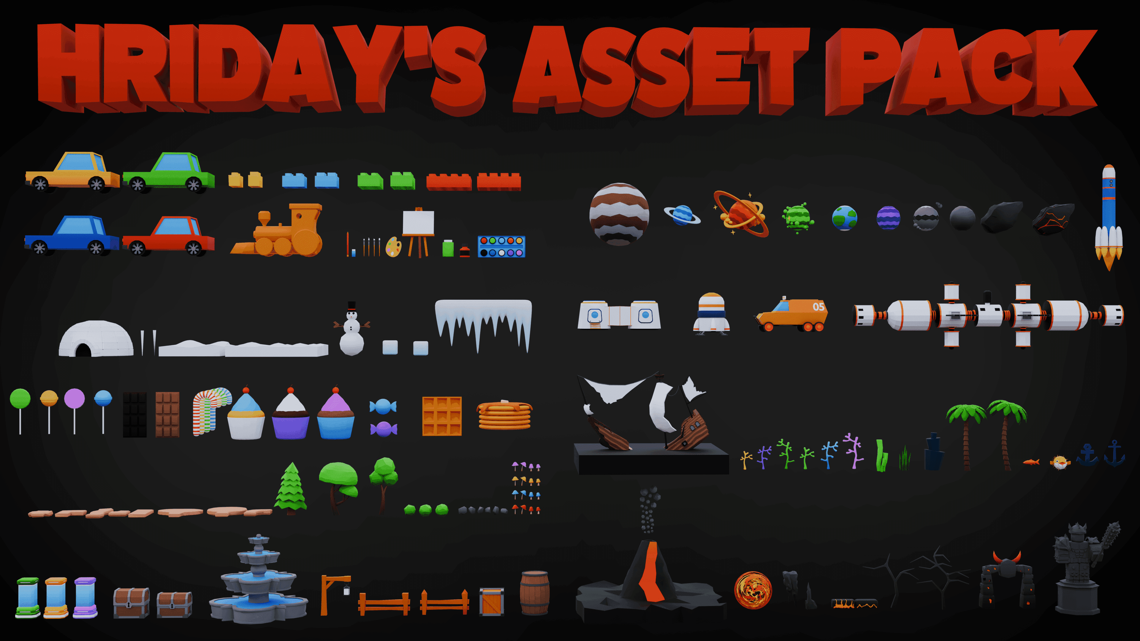 Ultimate Low-Poly Game Asset Pack