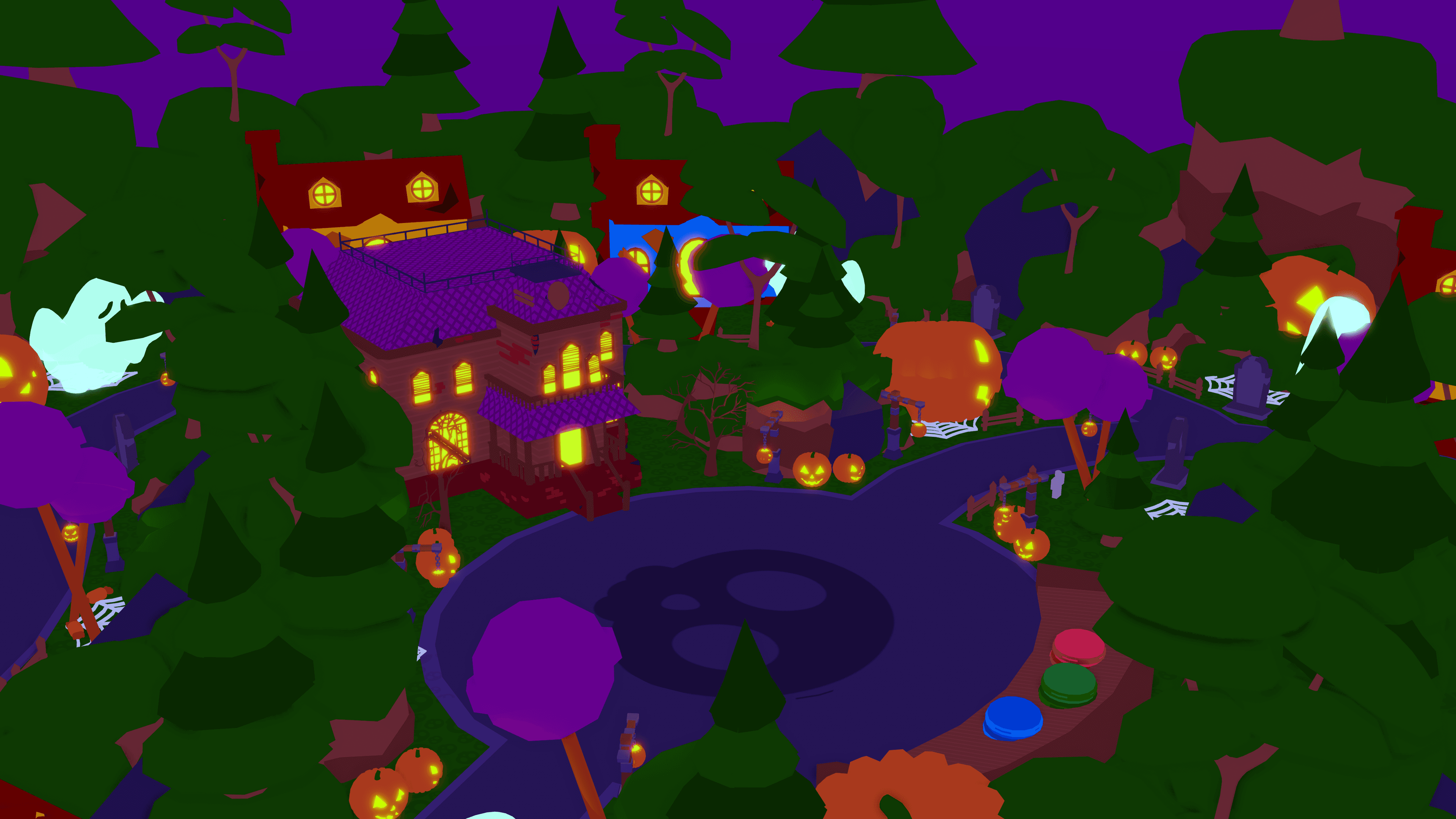 Halloween Roblox game environment