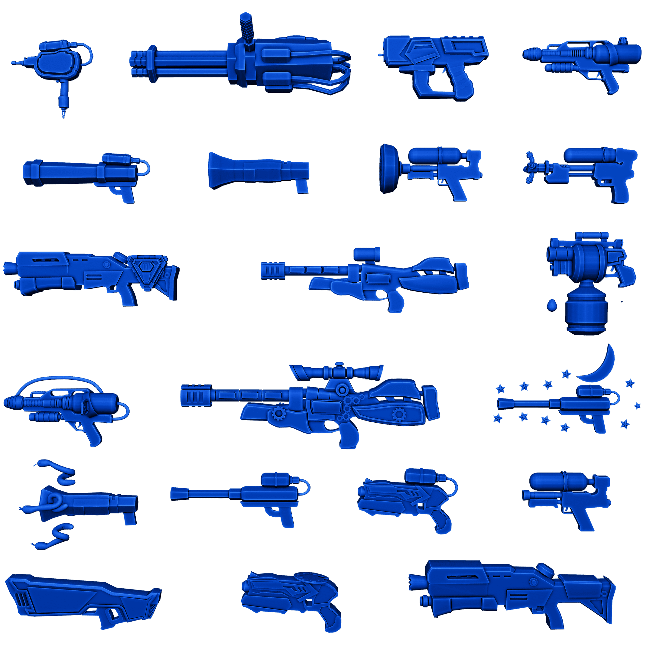 Water gun 3D game assets