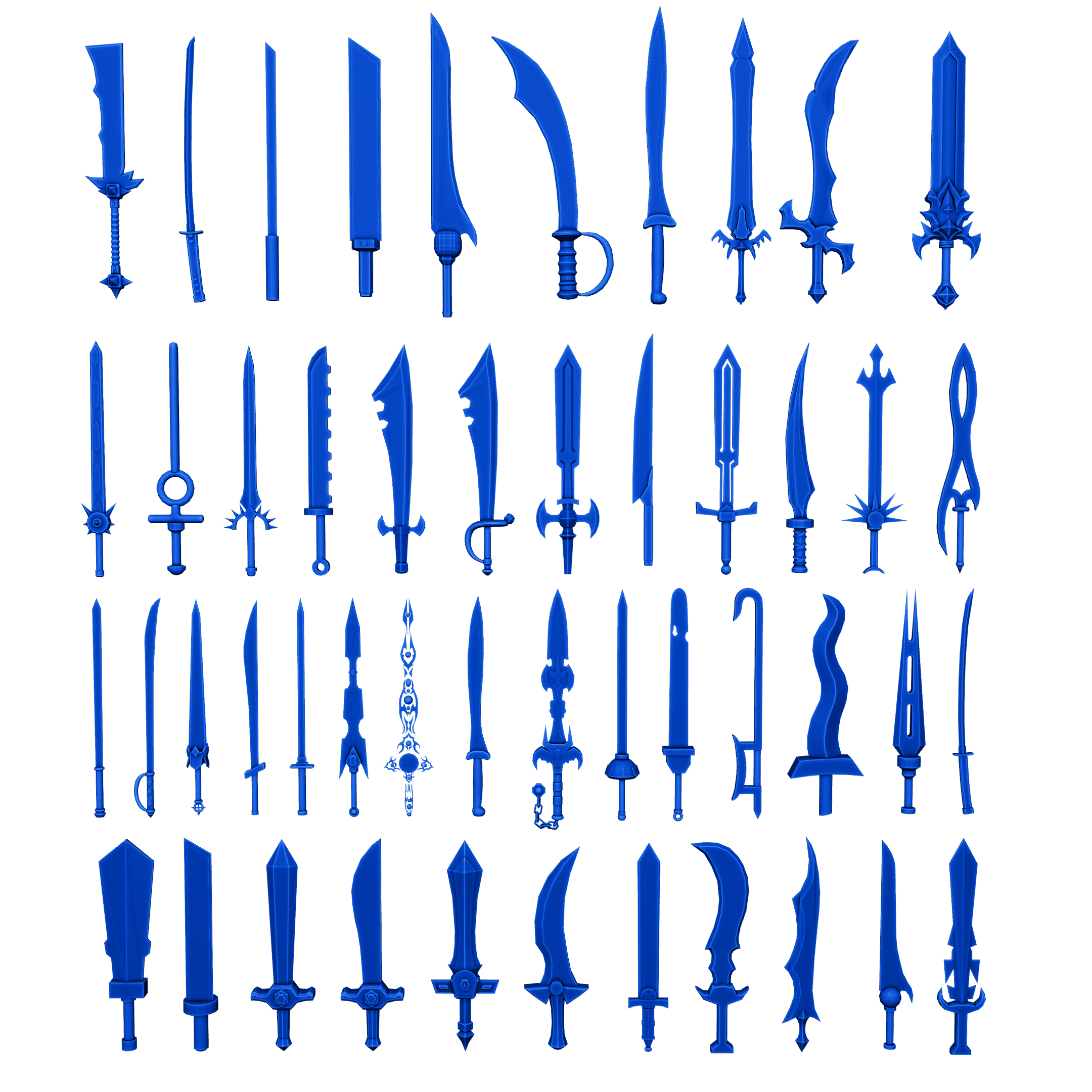 Fantasy sword 3D game assets