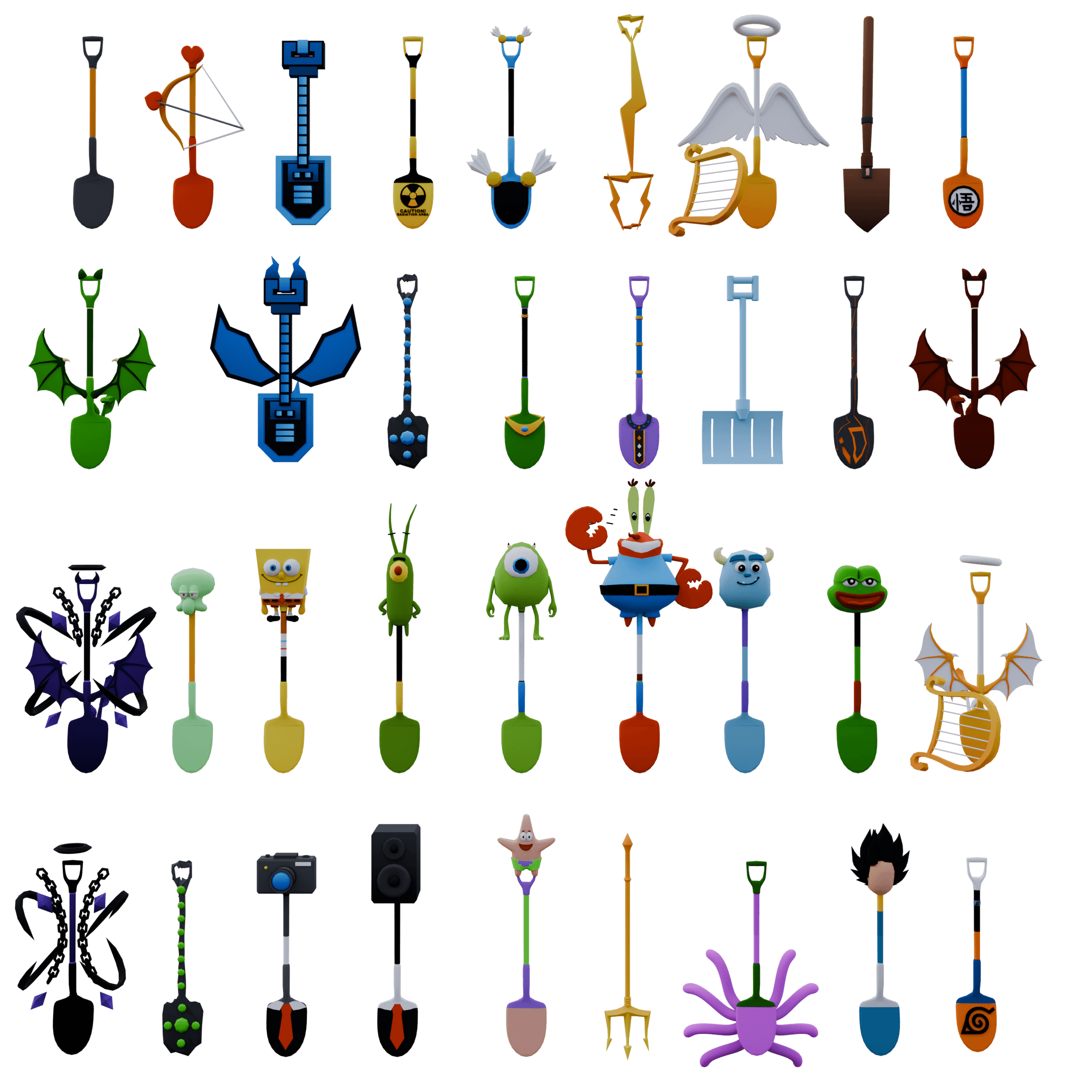 Shovel 3D game asset collection