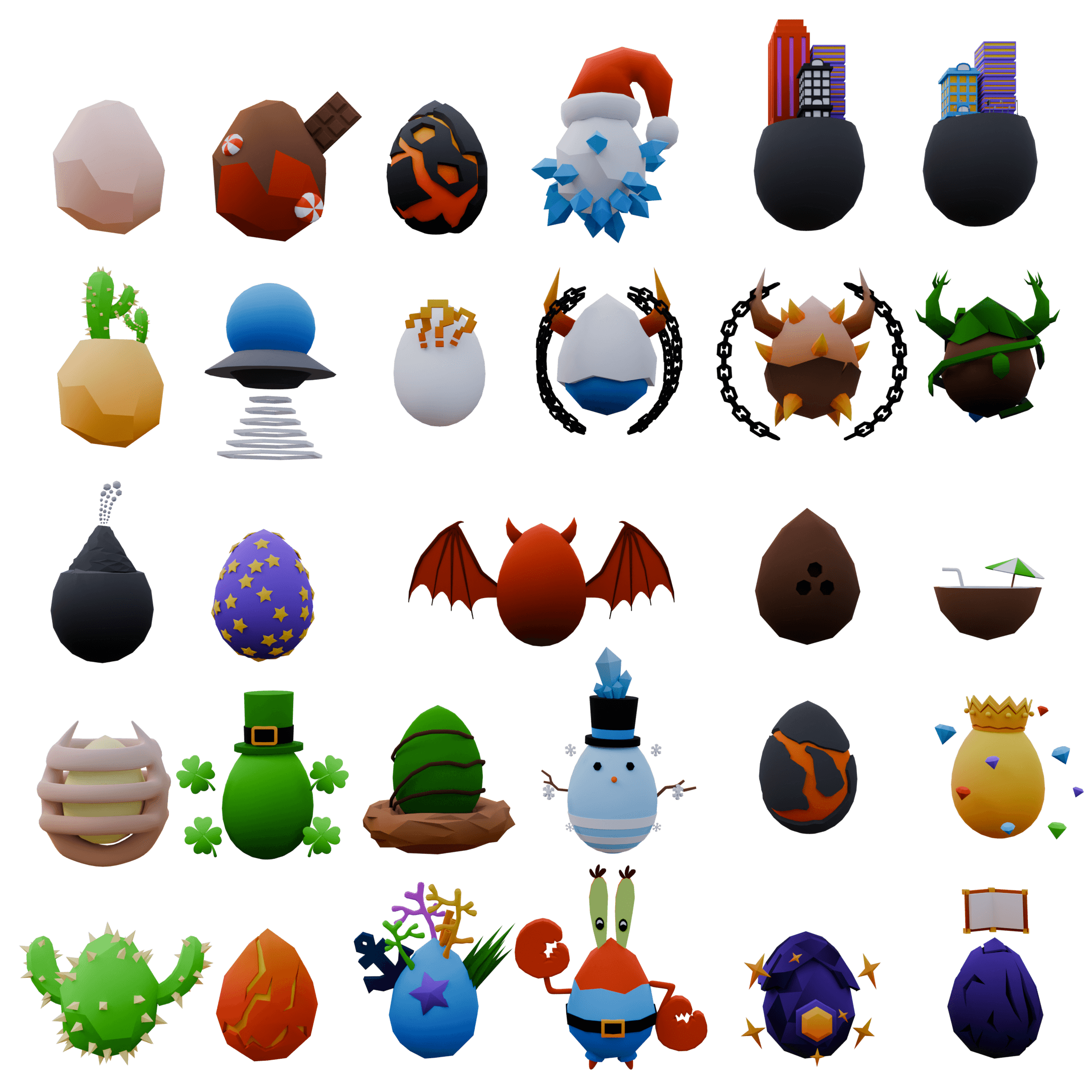 Fantasy egg 3D game assets